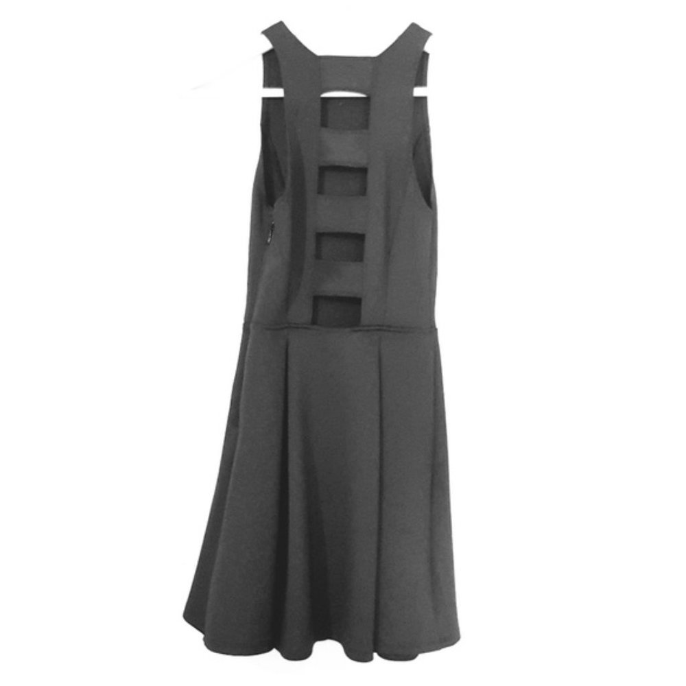 A&F // Black Ladder Back Fit & Flare Mini Dress - Picture 2 of 8